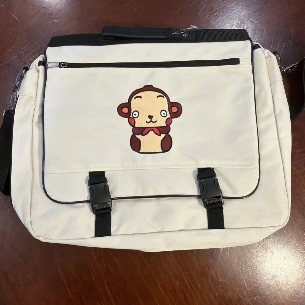 Travel Crossbody Laptop School Bag Beige - See Description